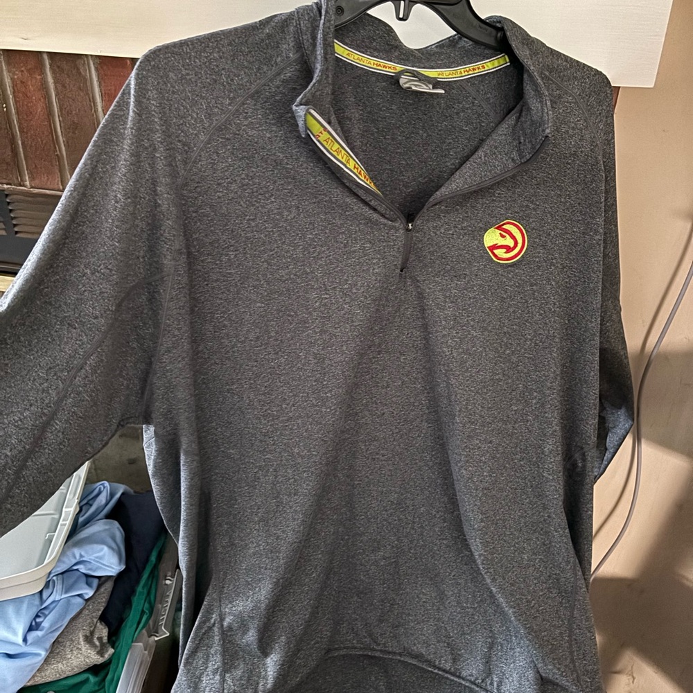 Atlanta Hawks Gray Quarter-Zip Sweatshirt